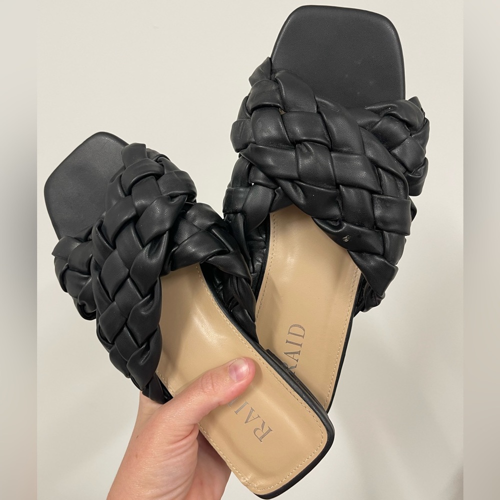 Black Braided Sandals